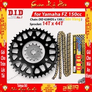 Nhông sên dĩa DID Yamaha FZ 150cc – Sên vàng 130L 10ly DID HDS ( Thái Lan 14T x 44T )