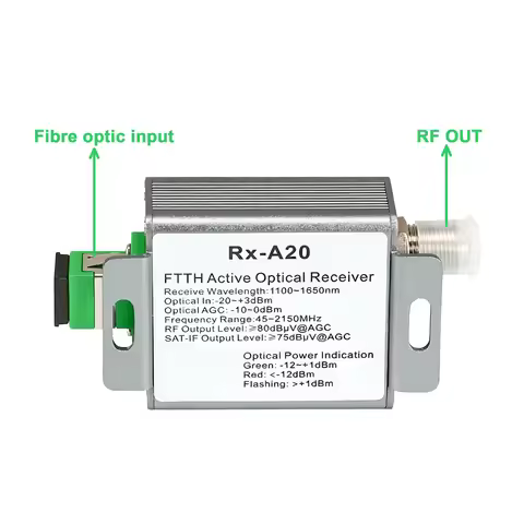 1550nm Optical Receiver Active FTTH Fibre Optic Receiver, Fibre to RF, Satellite Cable TV Receiver