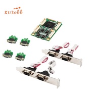 Mini PCIe 4 Ports RS422 RS485 Db9 Com Half Size Mini PCI Express Serial Port Industrial I/O Controll