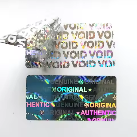 100pcs 30x15mm Hologram Security Seal GENUINE AUTHENTIC ORIGINAL Label Sticker VOID Left If Tampered