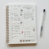 XO Timetable Daily Planner for Daily planning with pre-printed time column - Effective spring planne