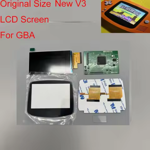 V3 IPS LCD Screen For GBA Highlight Brightness LCD For GBA shell No welding Original Size Screen War