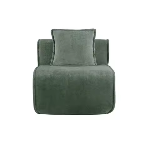 Harrison Armless Sofa Velvet-Green Comfy Couch