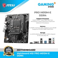MSI PRO Motherboard H610M-E DDR4 LGA 1700 mATX Gen 12
