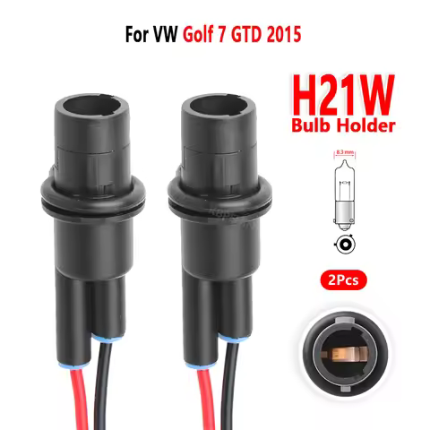 For VW Golf 7 GTD 2015 Reversing Light H21w Bulb Holder Socket Base Wire Connector 2Pc