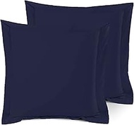 European Pillow Shams, Set of 2 Pillowcases, 100% Egyptian Cotton 600 Thread Count, Decorative Pillo