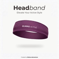 Elnino Headband Active Sport Quick Dry Stretch Unisex Men Wanita - Purple