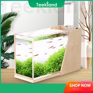 Teekland Ecological Fish Tank Mini Side Filter Landscaping Desktop Mini Fish Tank Aquarium Small Fish Tank Goldfish Fighting Fish Tank