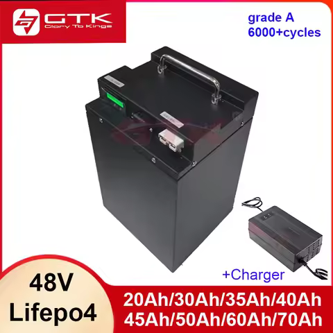 Gtk 16S 51.2V 48V 20Ah 30Ah 40Ah 50ah 60ah 70Ah Lifepo4 Lithium Battery pack with bluetooth BMS for 