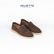 JULIETTA - CARLO Suede Loafer : Choco Brown (Unlined)