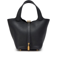 Hermès Black Clemence Picotin Lock 18 Gold Hardware, 2020