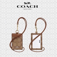 【 COACH 】 Authentic F65573 work badge, lanyard, business card strap, free gift box F57311 F63274