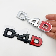3D Metal D4D Logo Stickers Car Rear Trunk Body Emblem For Toyota RAV4 Corolla Automobile decoration 