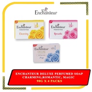 ENCHANTEUR Deluxe Perfumed Soap Magic, Romanic, Charming, 90g X (4 Packs)
