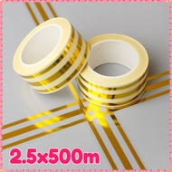 500CM Gold Sticker Roll Gold/ Masking Tape /Gold Washi Tape Sticker Gold Ceramic Floor Sticker Roll 