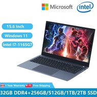 Newest Gaming Laptop Computer PC Business Note Book I7 Windowds 11 Intel Core I7-1165G7 32GB RAM +2TB Metal Body Wifi Netbook