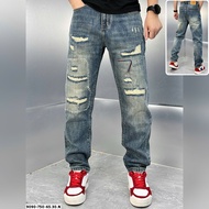 [New Item] High Quality Men's Jeans - From Flattering Wide Leg - Outstanding, Sharp Ripped Pattern Q