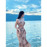 (Scroll to see real photo) QC grade 1 silk satin dress, still new, full tag, long backless form