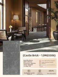 BEIQIVI | Black Antique Stone Look Ceramic Tiles 60x120cm