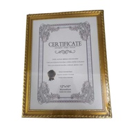 Frame Golden 11x14 / 12x16 / 12x18 For Graduation & Certificate Picture Frame Sijil Bingkai Gambar