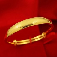 Fine Pure Gold 24K Bracelet AU999 Gold Bracelet Noble Wedding Gift Instantly Become Rich Gift For Fr
