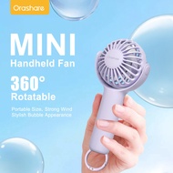 Orashare HF02 Pro Mini Fan Rechargeable 1500mAh Batterry 360° Rotatable fan 3 Speed Handheld Fan