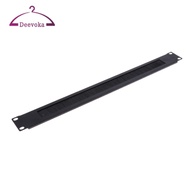 [deevoka] 1U 19" Rack Mount Network Brush Tidy Panel