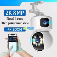 CCTV Security Camera 2025 Latest Model 4MP 2K Resolution 2.8mm Dual Lens  Body Camera Screens Indoor