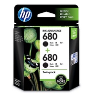 [TWIN PACK] HP 680 Black Original Ink Advantage Cartridges/Pek Combo Ink Printer HP 680 Hitam