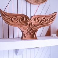 數碼 3D whale tail sculpture model, Stl object, CNC Router file, 3D stl model.