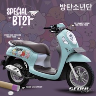 Decal stiker sticker Scoopy new kpop BTS / Bt21 2021 - 2022 Full Body seteriping striping setripi