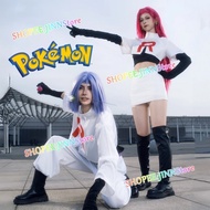 -JINN-POKEMON Cosplay Costume Team Rocket Cosplay JESSIE JAMES Uniforms Wig Accessories Suit Anime R