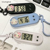 tinchighid Cute Hello Kitty Electronic Clock Keychain Mini Electronic Neutral Student Elliptical Wat