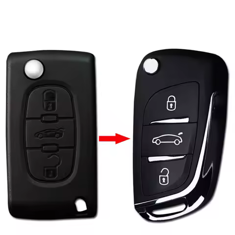 Modified Flip Folding Key Shell 3 Buttons for Citroen C2 C3 C4 Coupe VTR Berlingo C6 C8 Remote Key R