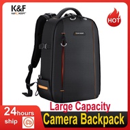 Camera Backpack Waterproof Camera Bag 18L Large Capacity With 12.1/13.3/14.1 Inch Laptop Compartment Tripod Holder