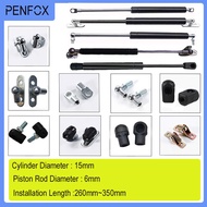 1PC 260mm-350mm 20kg/200N Furniture Shock Absorber Hydraulic Lift Support Gas Strut Bars Bed Machine