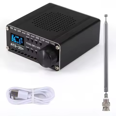 ATS-20+ SI4735 Full Waveband Radios Receiver Frequency Modulation AM (MW & SW) SSB (LSB & USB) Cover