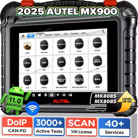 Autel MaxiCheck MX900 Car Diagnostic Tool CAN FD DoIP 8 Inch Bidirectional OBD2 Scanner OE All Syste