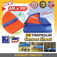6' x 9' Multipurpose Waterproof PE Tarpaulin Canvas Sheet Truck Cover Canvas Canopy Kain Kanvas Khem
