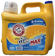 手鎚牌 - 200FL.OZ/5.91L ARM & HAMMER Plus OxiClean Max Liquid 洗衣液 5合1 平行進口