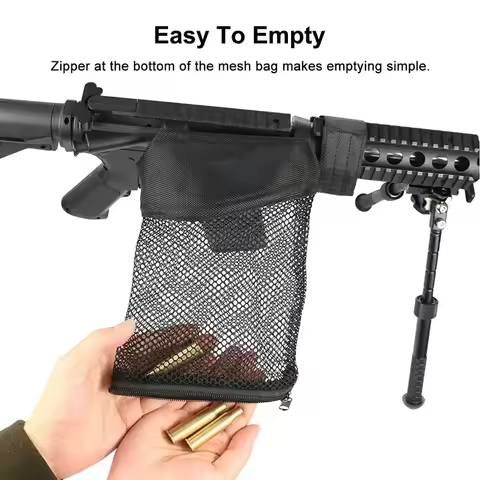 Tactical Rifle Ammo Brass Shell Catcher AR 15 M4 AK47 Brass Shell Catcher Mesh Trap Gun Bullet Pack 