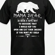 Mama Bear Graphic T-Shirt Collection - Funny Short Sleeve Tee For Men, Black Color, 4617 Designs Ava