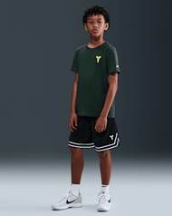 Kobe กางเกงบาสเก็ตบอลขาสั้นมีจีบเด็กโต (ชาย)