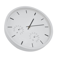 Wall Clock, Hygrometer Wall Clock Beautiful for Home for Coffee Shop for Bar white