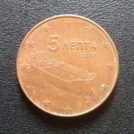 Koin Greece Yunani 5 Euro Cent TP391