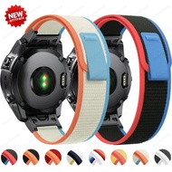 For Garmin Fenix 7X 6 6X 6S 20 22 26mm Nylon strap 5 5X 5S Plus Pro 3 3HR Forerunner945 High quality Loop Smartwatch Watch Band
