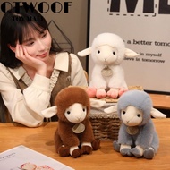QTWOOF Sheep Plush Pillow, 11/17/23cm Size Long Ear Stuffed Sheep Pillow, Lovely Soft Sitting Pose F