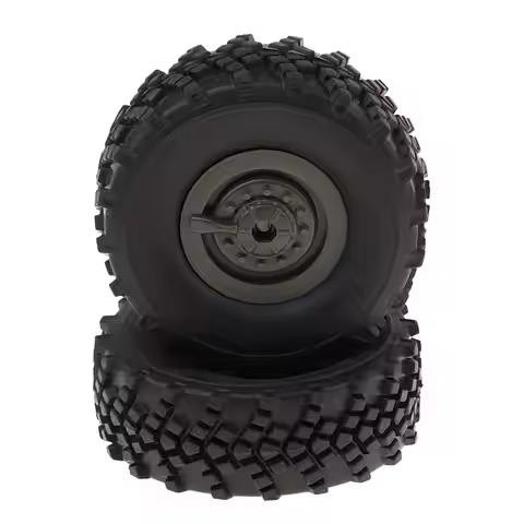 RC Car Replacement Tire and Wheel Set 6.6cm Rubber for WPL B-36 B14 B24 B16 C14 C24 1/16 Army Truck