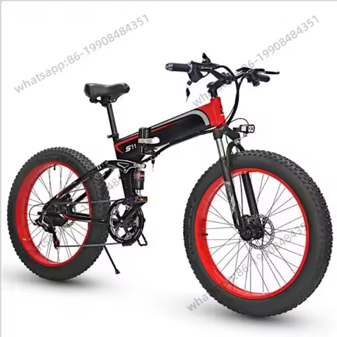 Wholesale Mountain E-Bike 26 Inch 21 Speed Folding Fat Tire Electric Snow Beach Bicycle For Adult Ou