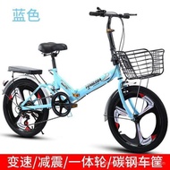 WJ01Folding Bicycle Female Male Bicycle Adult and Children Student Bike Ultra Clear Convenient Speed Change20Folding Bic